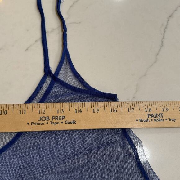 Free People Intimately Push Send Mini Slip Tutu Tulle Dress Royal Blue Coquette - Picture 8 of 12